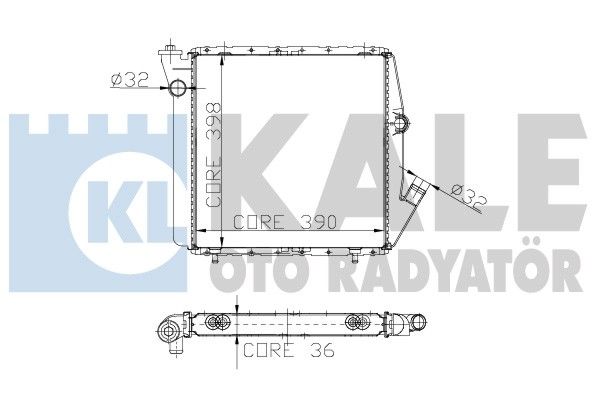 KALE OTO RADYATÖR Radiators, Motora dzesēšanas sistēma 153300